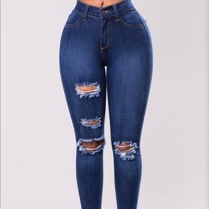 Medium wash jeans from fashion nova